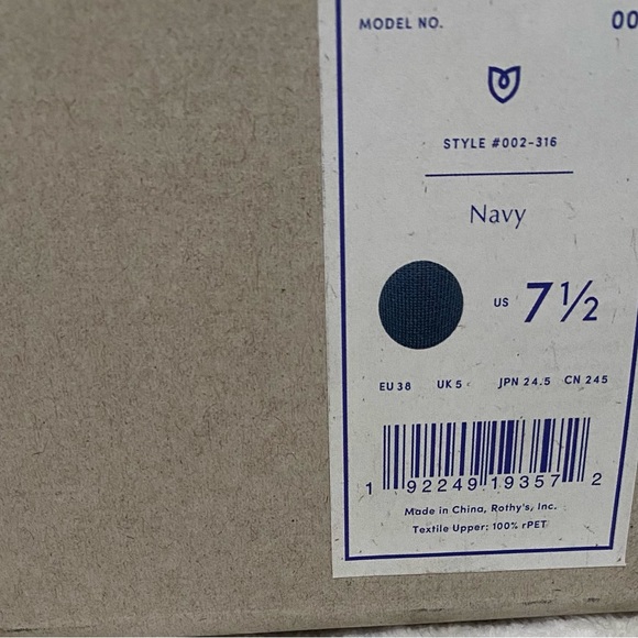 NWT Rothy’s Pointed Toe Flats in Navy Size 7.5 - Picture 5 of 5